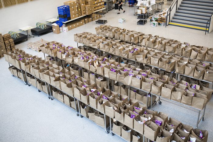 bags are filled at greater boston food bank