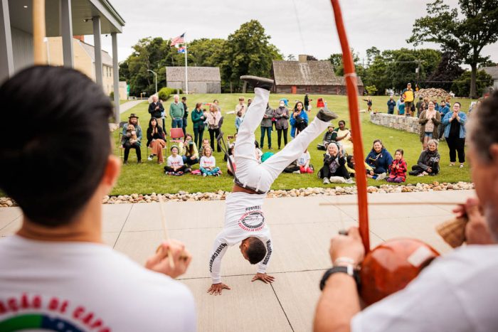 outdoor dance performance at Cape Ann Museum