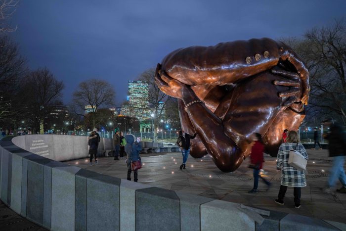 Embrace Statue - Night