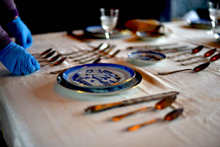 historic place setting at the Emily Dickinson Museum