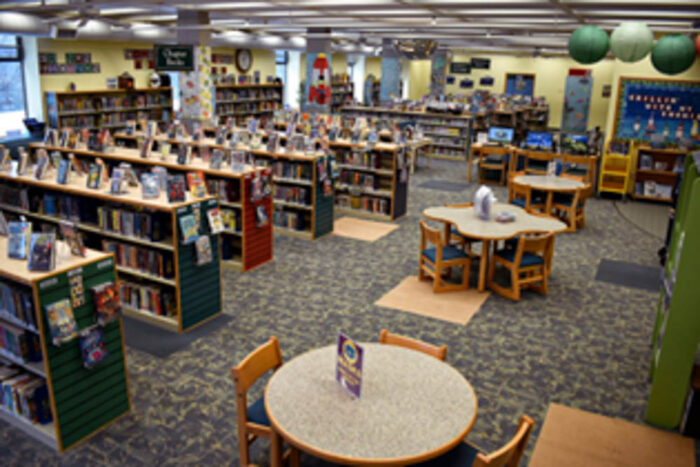 View of the children's section of the Haverhill Public Library