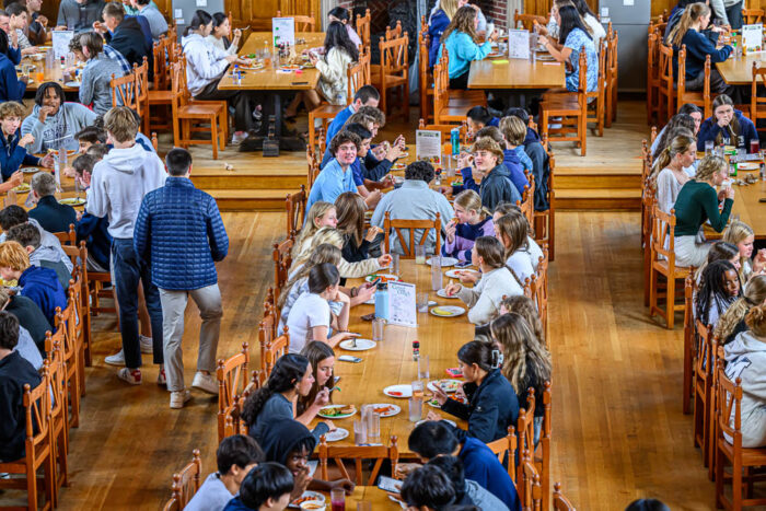 St. Mark's dining hall full of students
