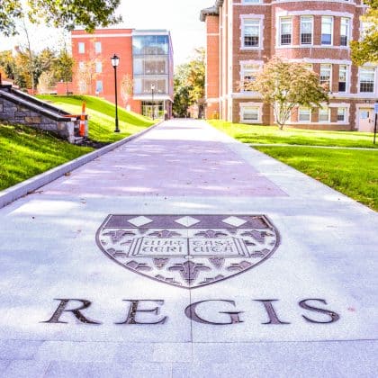 Regis College walkway
