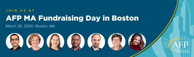 Join Us at AFP MA Fundraising Day in Boston Banner